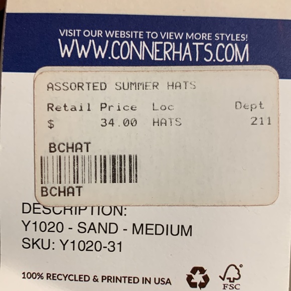 BNWT CONNER AIRFLOW OUTDOOR HAT HANDMADE CRUSHABLE LIGHTWEIGHT WAYER REPELLENT - Picture 10 of 13